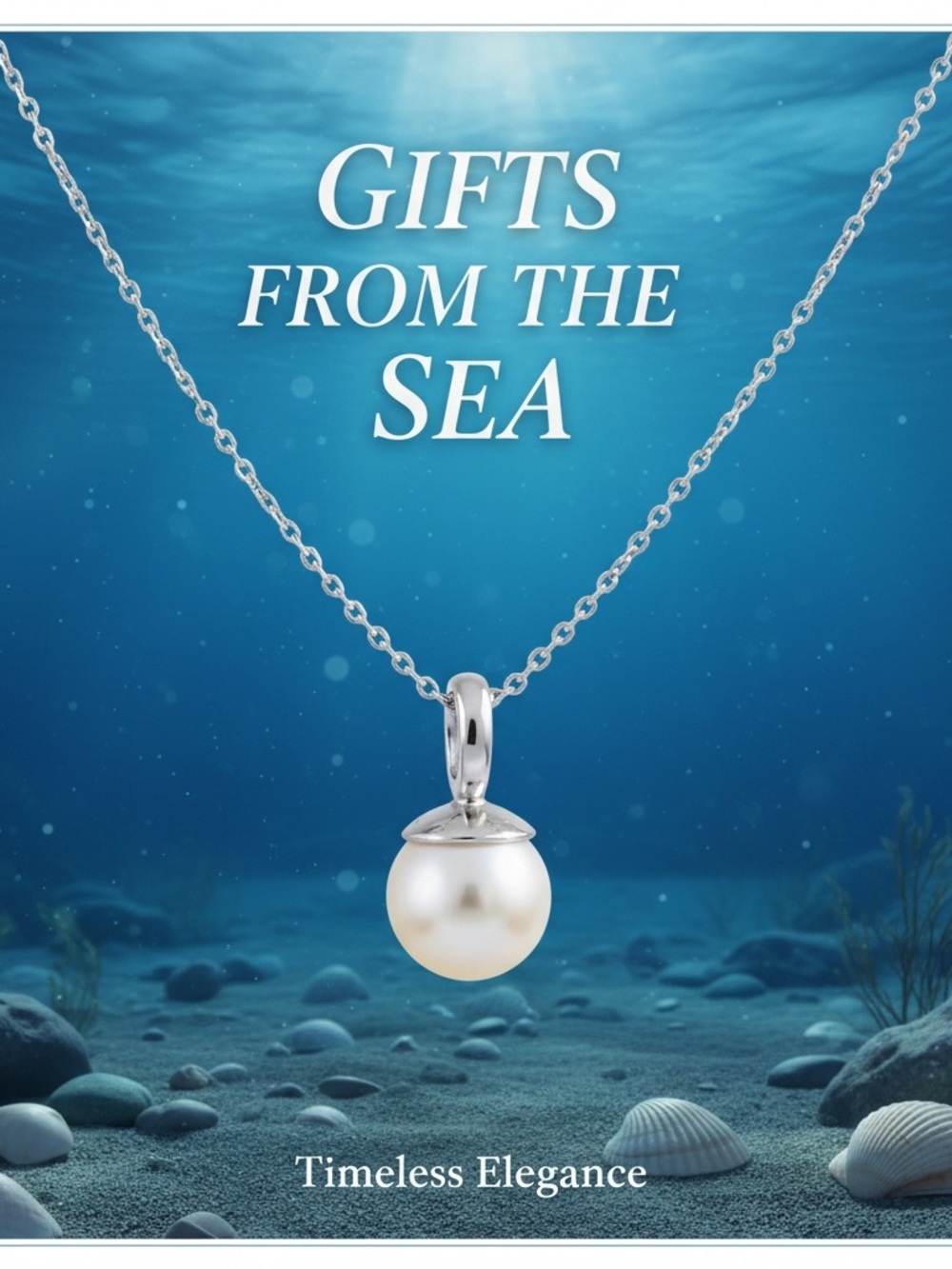 Vintage Sterling Silver Cultured Pearl Pendant Necklace